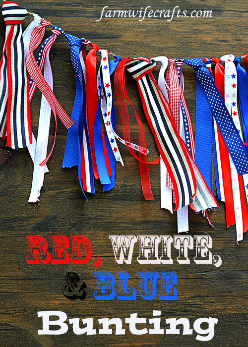 Red, White, & Blue Bunting - The Farmwife Crafts